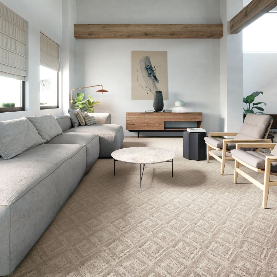 carpet in living room space